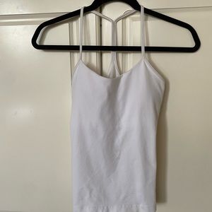 LuluLemon, white, racer-back sports bra